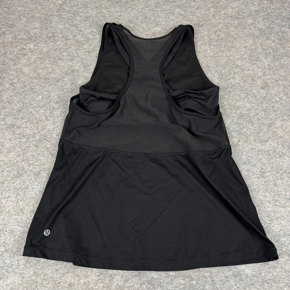 Lululemon Fast As Light 2-In-1 Tank W1NHMS Luxtreme Light Black Womens 10
